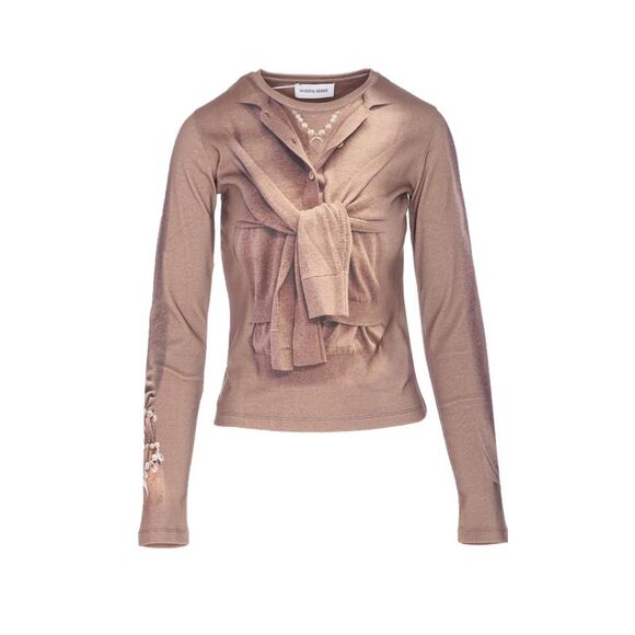 Marine Serre Women Trompe L'oeil Long Sleeves Top